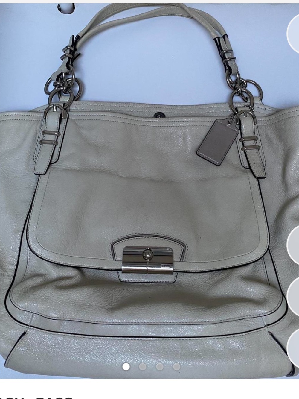Coach Satin-Lined Patent Leather Handbag